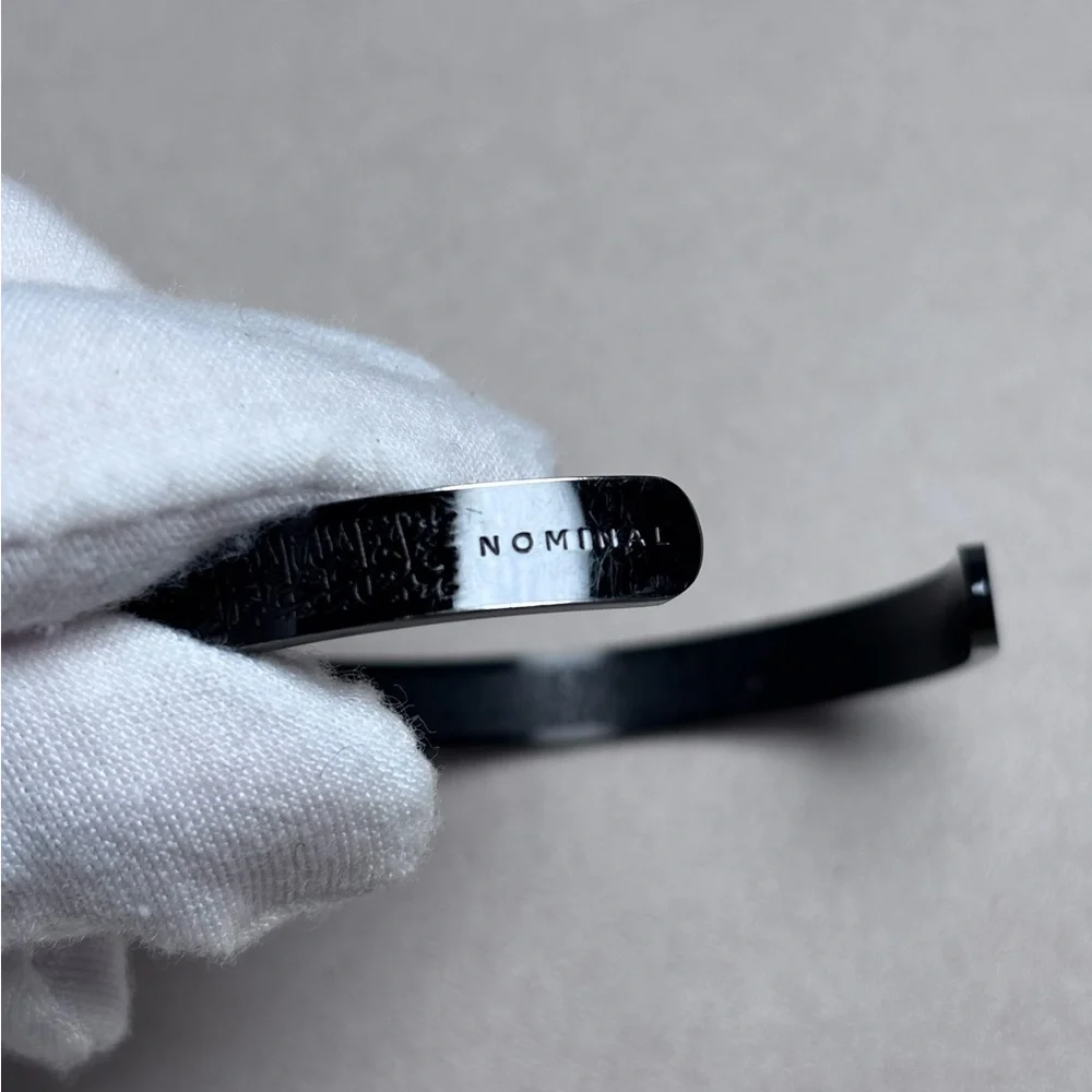 Nominal Youth Boy’s Ayatul Kursi Cuff Black Stainless Steel Inscription Bracelet